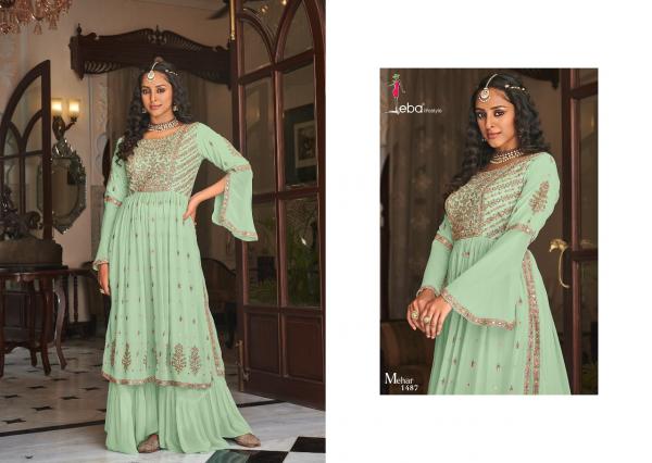 Eba Mehar 2 Georgette With Embroidery Work Salwar Kameez Collection 